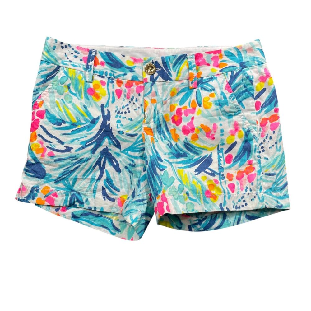 Lilly Pulitzer (no size tag) Shorts Callahan 5" inseam 100% Cotton (see meas)